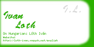 ivan loth business card